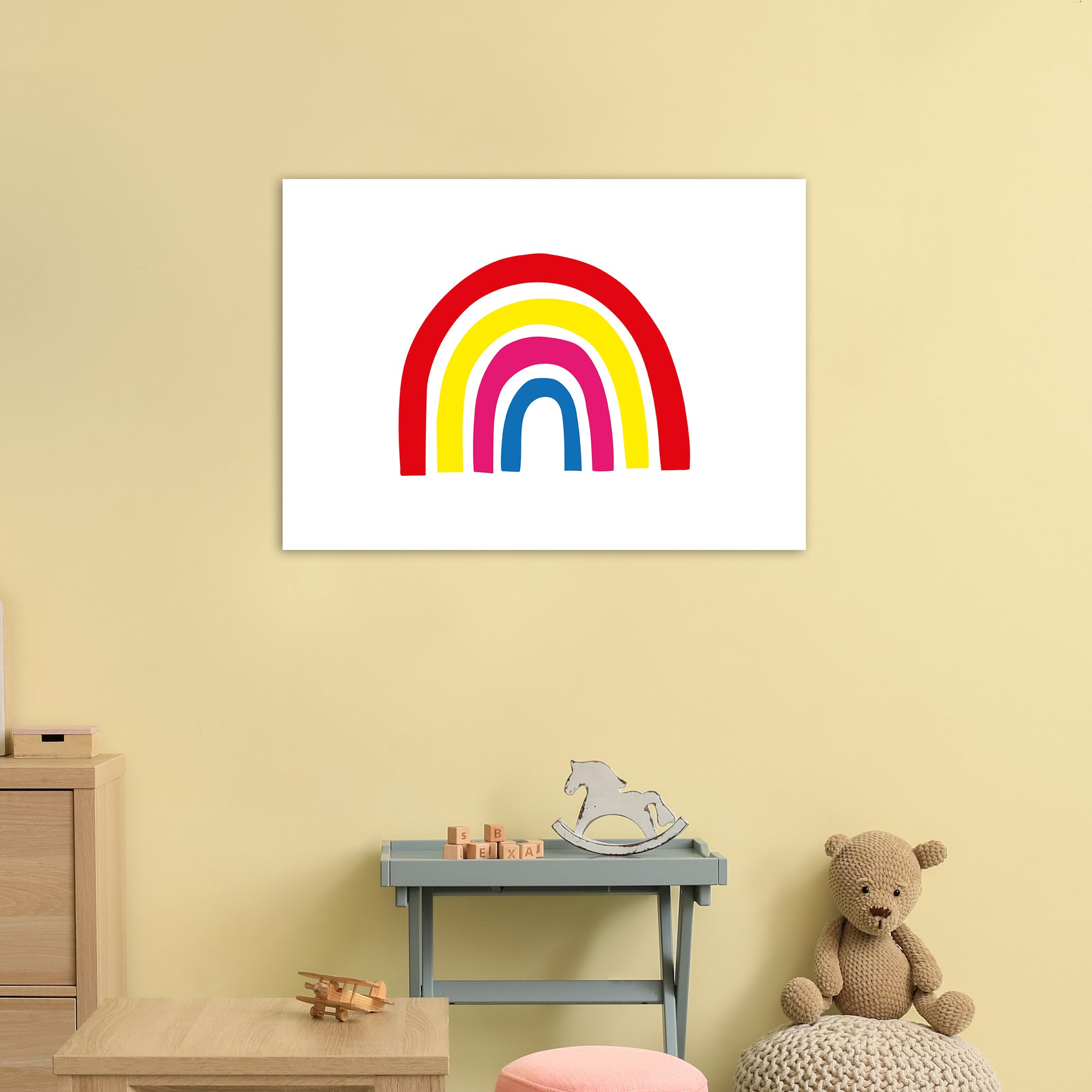 Rainbow Red  Art Print by Pixy Paper A1 Black Frame