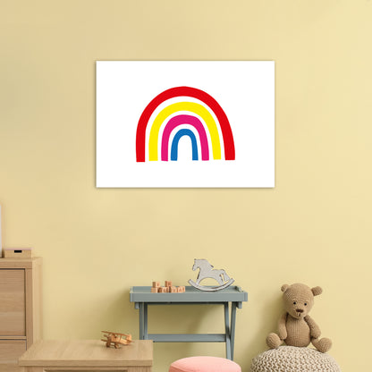 Rainbow Red  Art Print by Pixy Paper A1 Black Frame