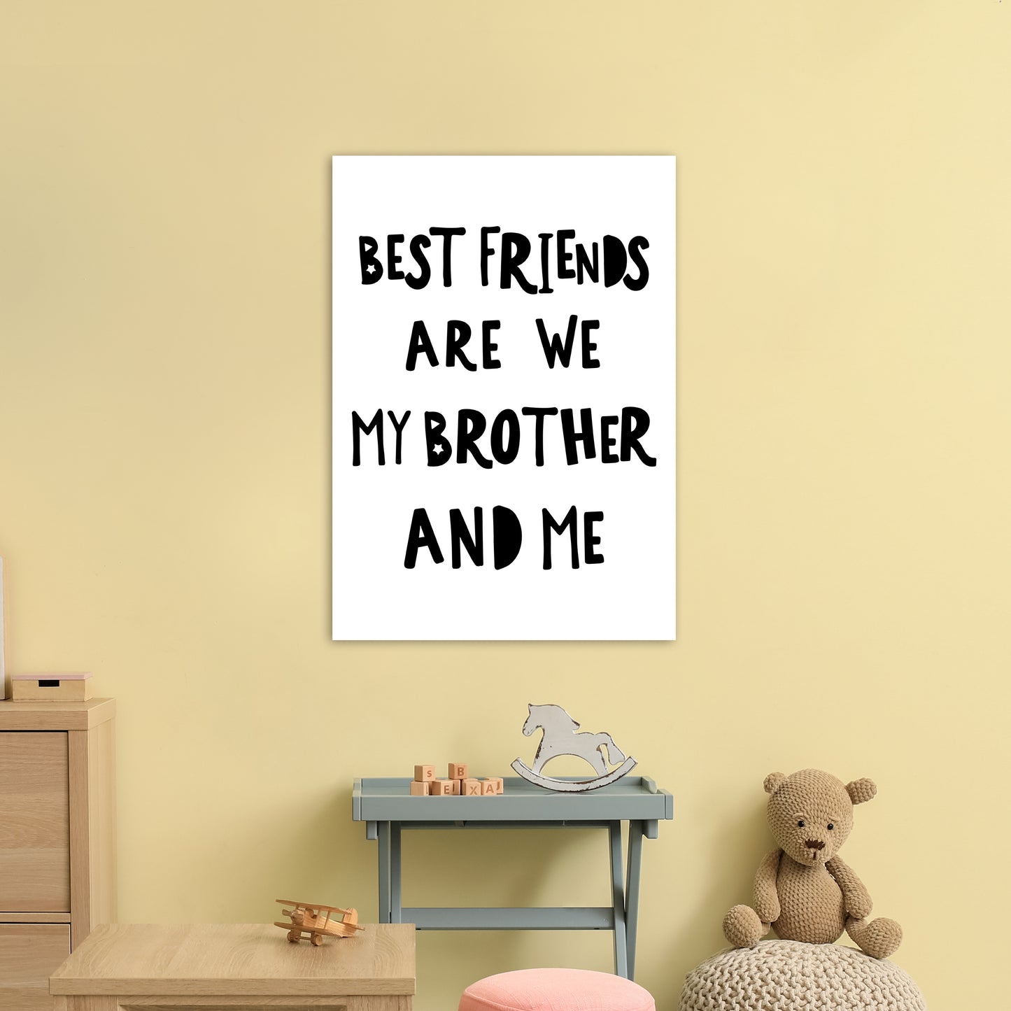 Best Friends  Art Print by Pixy Paper A1 Black Frame