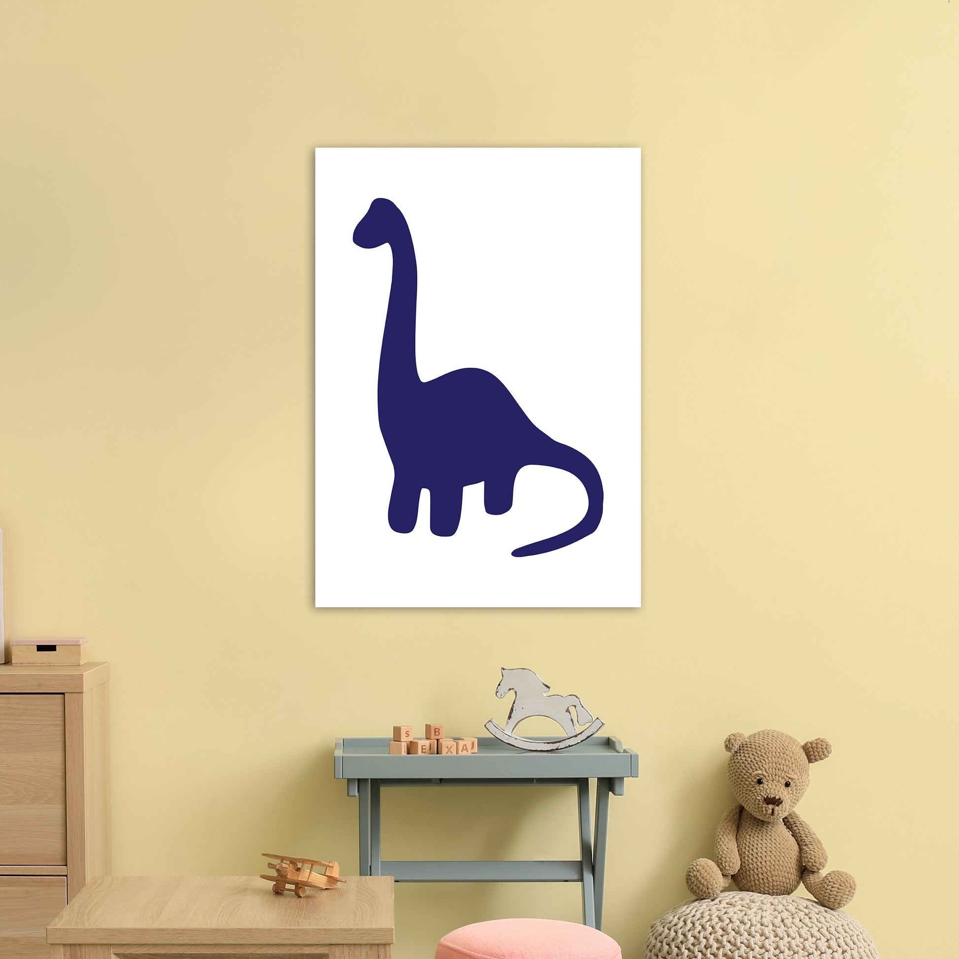 Brach Navy  Art Print by Pixy Paper A1 Black Frame