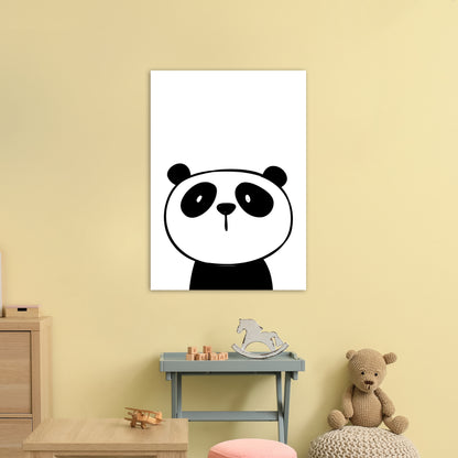 Panda  Art Print by Pixy Paper A1 Black Frame