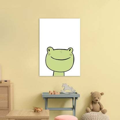 Frog  Art Print by Pixy Paper A1 Black Frame