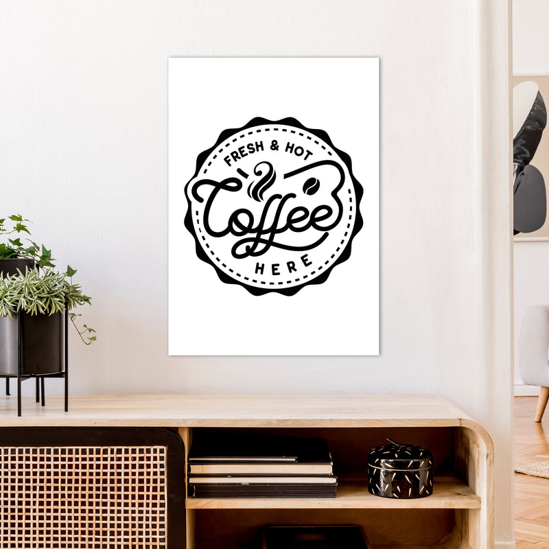 Fresh And Hot Coffee  Art Print by Pixy Paper A1 Black Frame