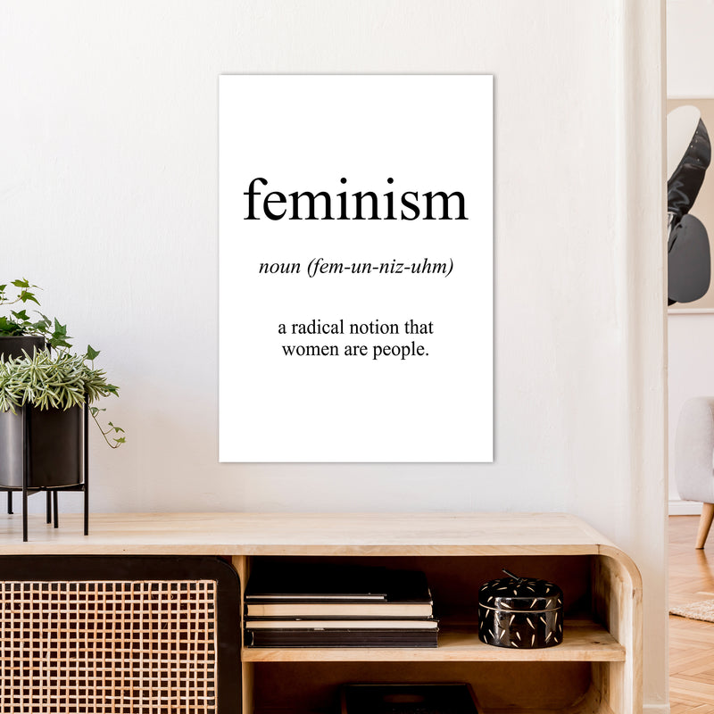 Feminism Meaning  Art Print by Pixy Paper A1 Black Frame