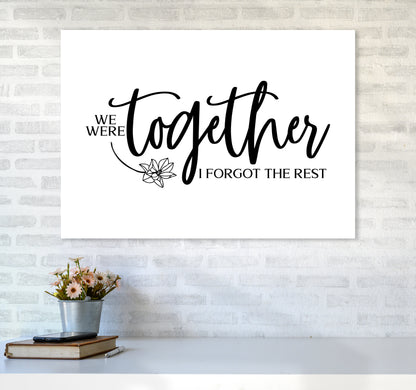 We Were Together Landscape  Art Print by Pixy Paper A1 Black Frame