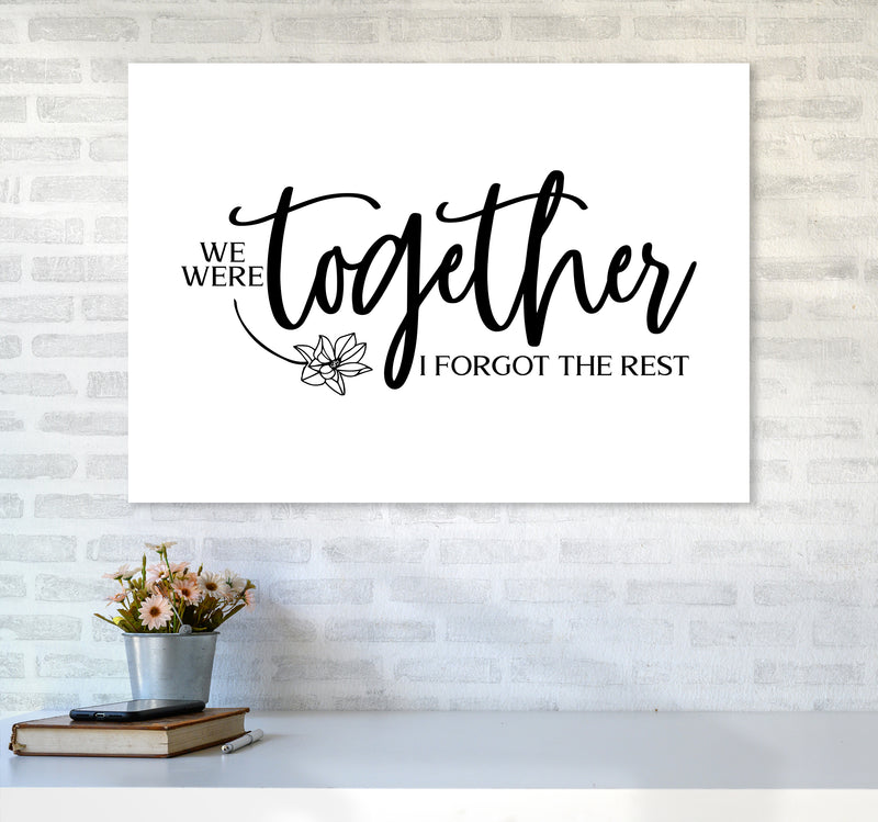 We Were Together Landscape  Art Print by Pixy Paper A1 Black Frame