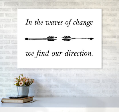 In The Waves Of Change  Art Print by Pixy Paper A1 Black Frame