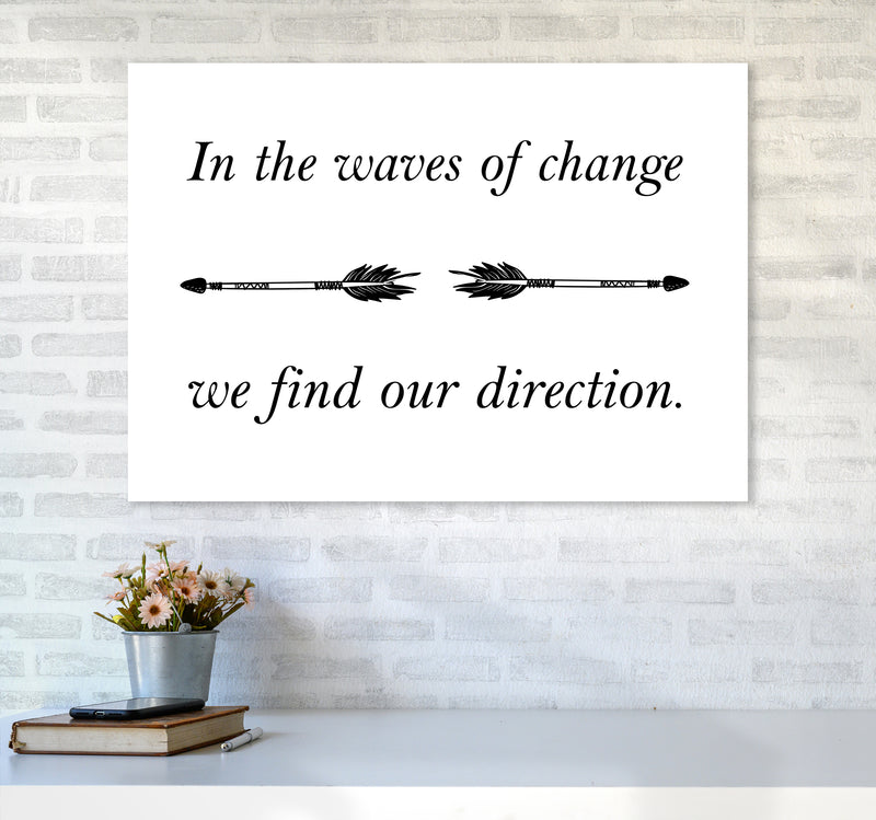 In The Waves Of Change  Art Print by Pixy Paper A1 Black Frame