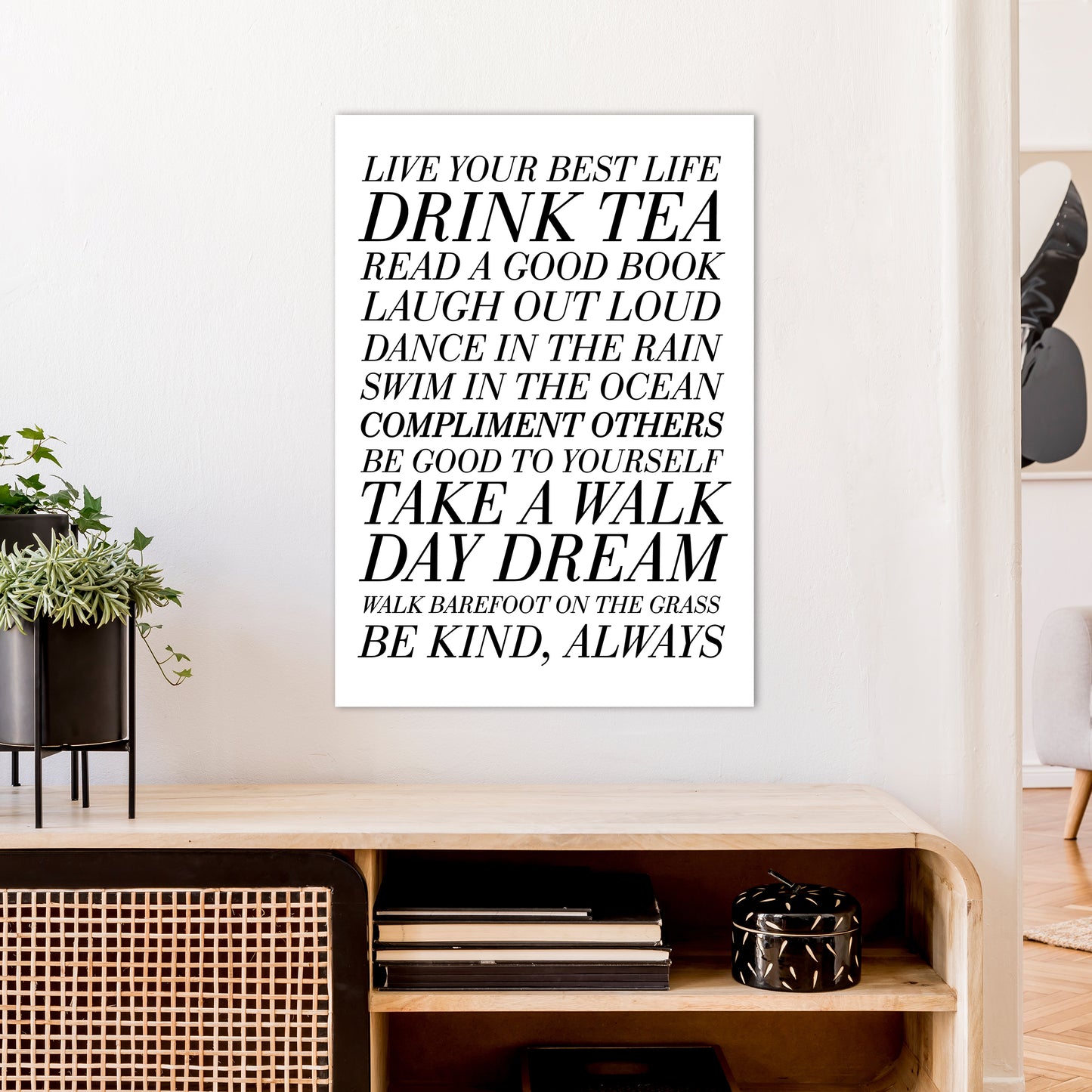 Live Your Best Life  Art Print by Pixy Paper A1 Black Frame