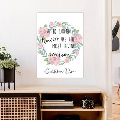 After Women Flowers  Art Print by Pixy Paper A1 Black Frame