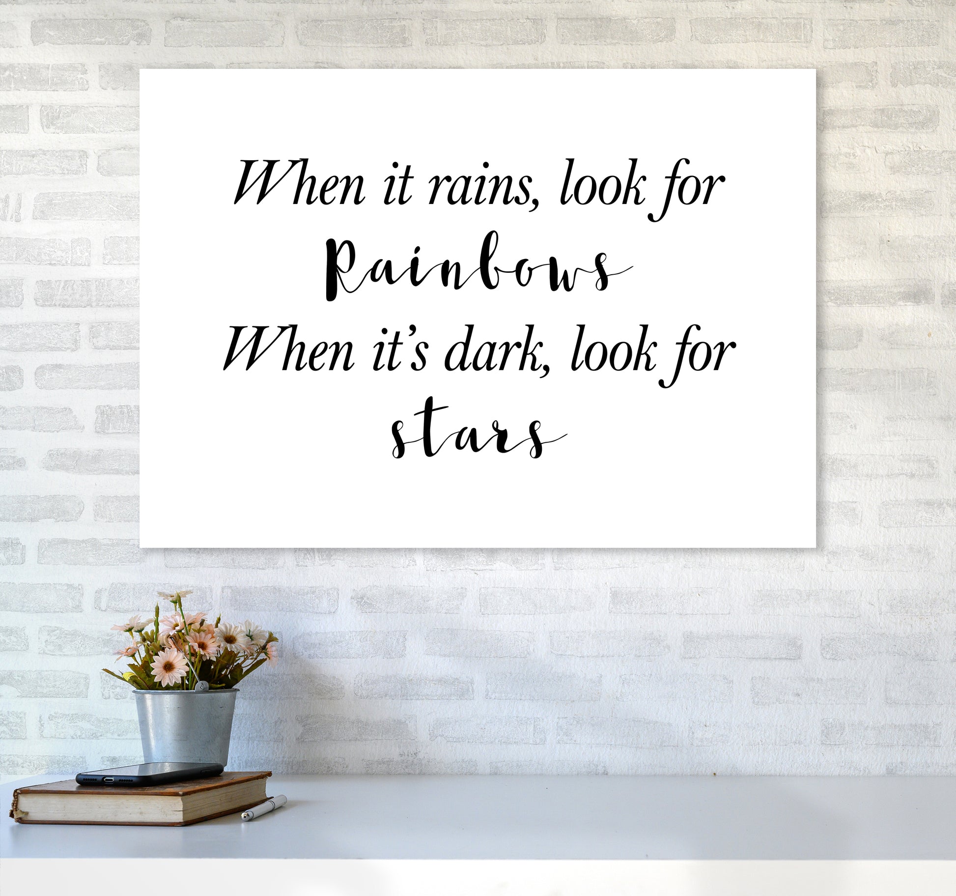 When It Rains  Art Print by Pixy Paper A1 Black Frame
