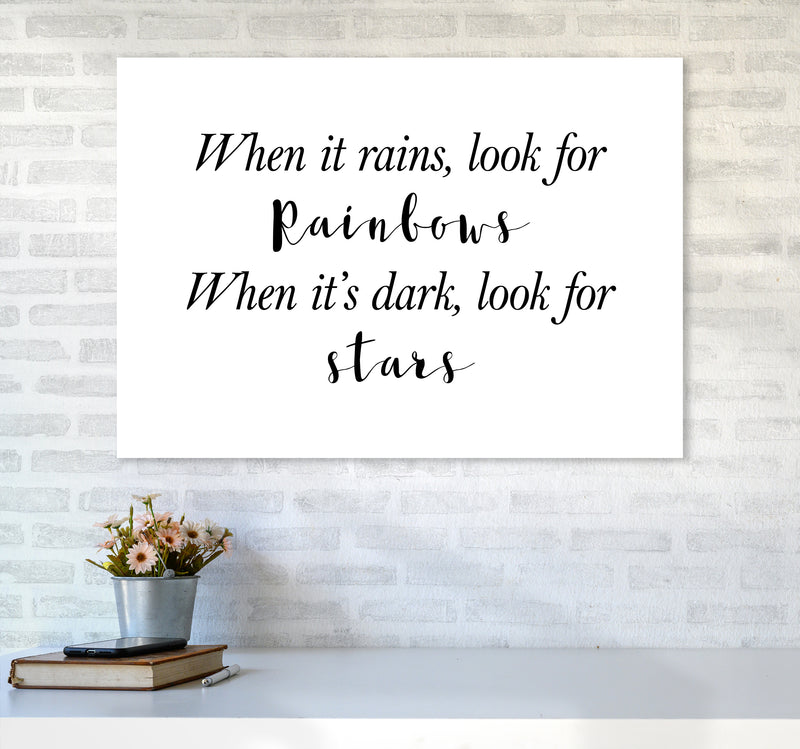 When It Rains  Art Print by Pixy Paper A1 Black Frame
