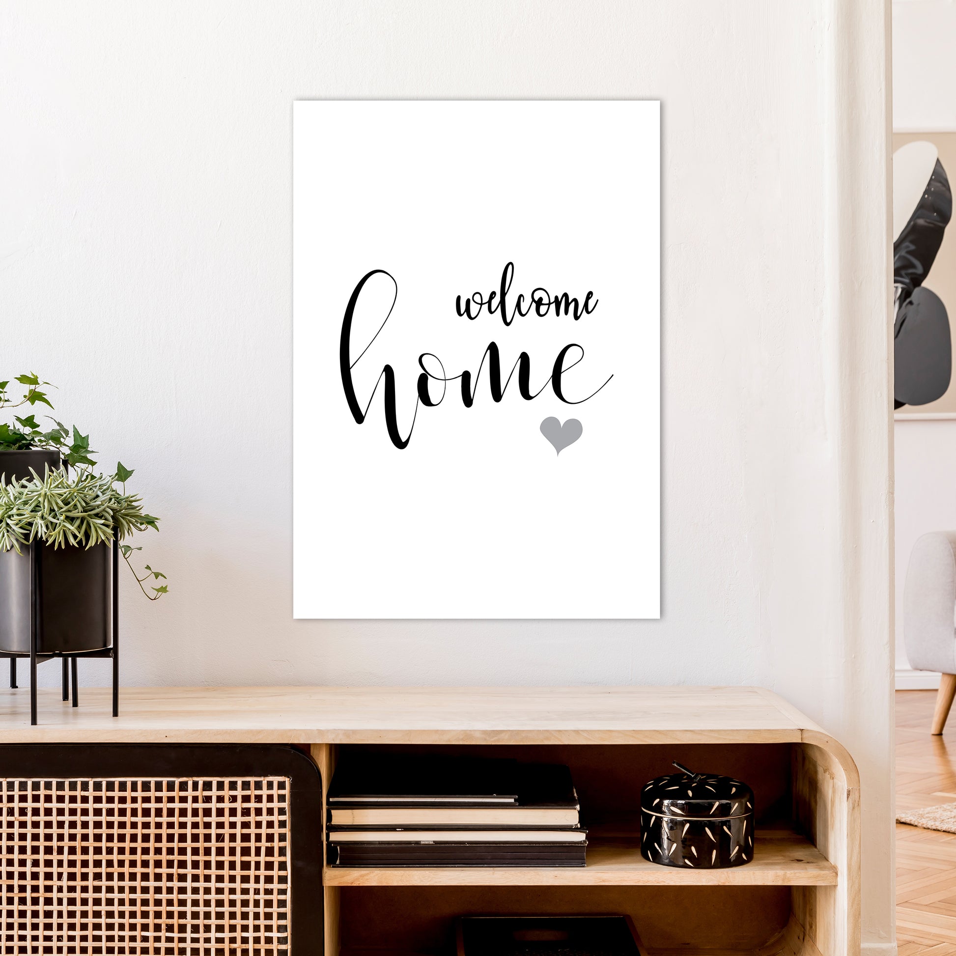 Welcome Home  Art Print by Pixy Paper A1 Black Frame