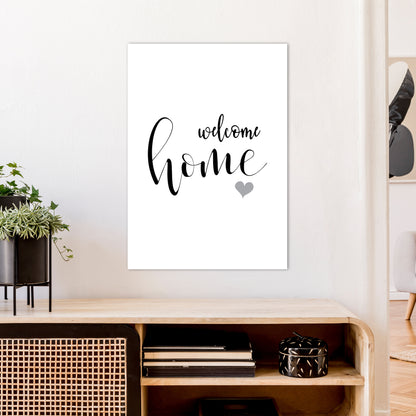 Welcome Home  Art Print by Pixy Paper A1 Black Frame