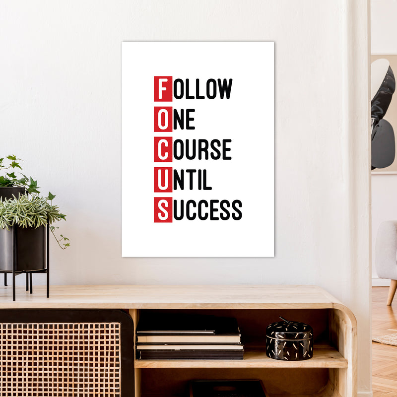 Focus Red  Art Print by Pixy Paper A1 Black Frame