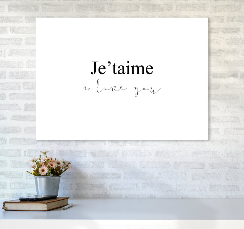 Je'Taime  Art Print by Pixy Paper A1 Black Frame