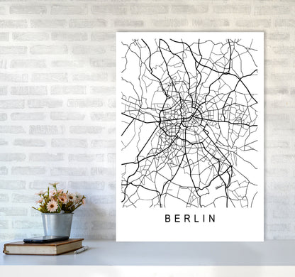 Berlin Map Art Print by Pixy Paper A1 Black Frame