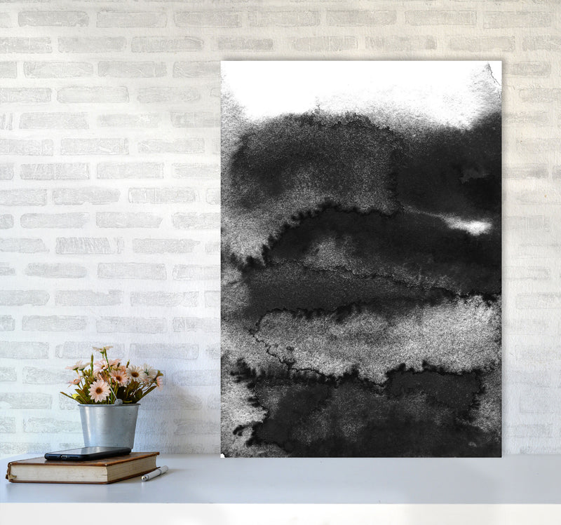 Majestic Monochrome Watercolour 16 Art Print by Pixy Paper A1 Black Frame