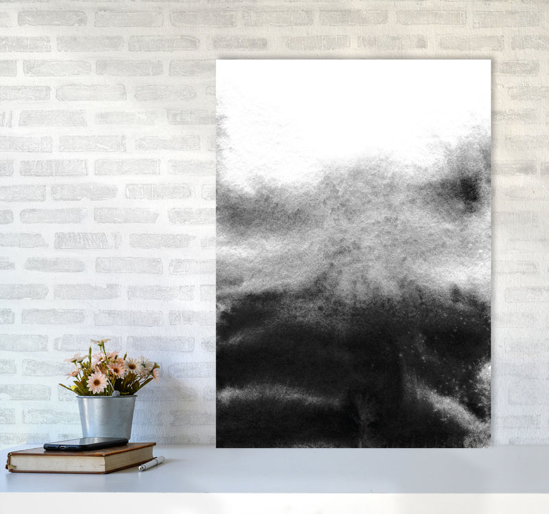 Majestic Monochrome Watercolour 19 Art Print by Pixy Paper A1 Black Frame