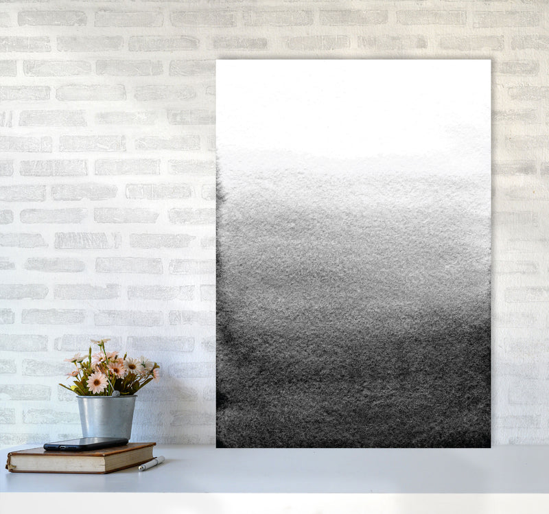 Majestic Monochrome Watercolour 13 Art Print by Pixy Paper A1 Black Frame