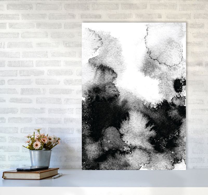 Majestic Monochrome Watercolour 12 Art Print by Pixy Paper A1 Black Frame