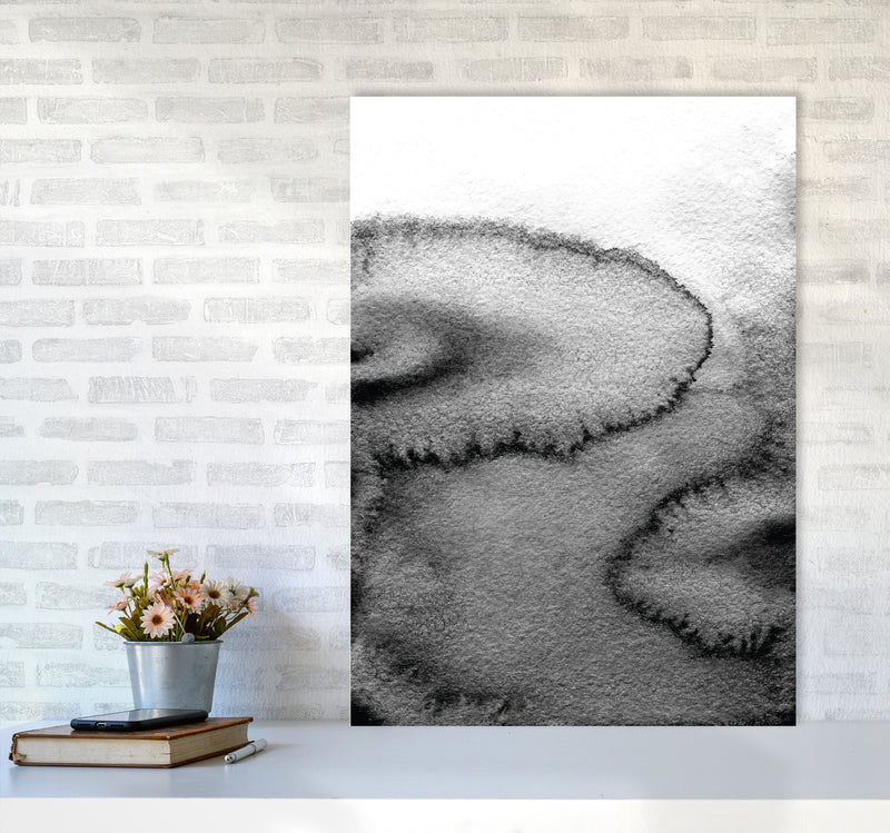 Majestic Monochrome Watercolour 15 Art Print by Pixy Paper A1 Black Frame