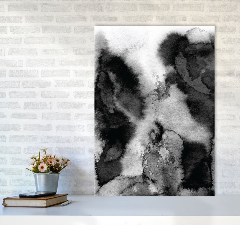 Majestic Monochrome Watercolour 11 Art Print by Pixy Paper A1 Black Frame