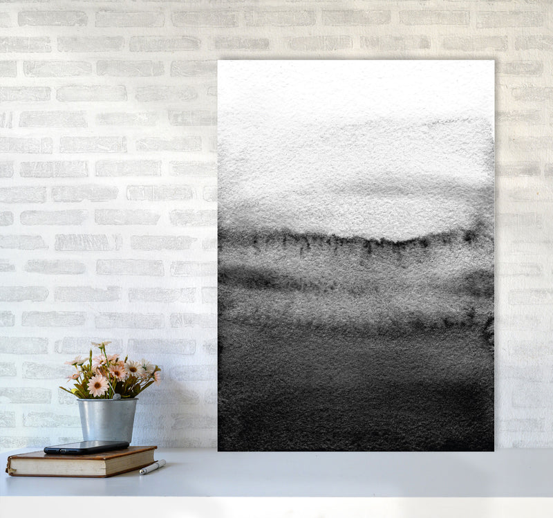 Majestic Monochrome Watercolour 18 Art Print by Pixy Paper A1 Black Frame