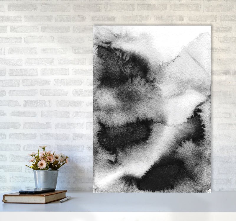 Majestic Monochrome Watercolour 03 Art Print by Pixy Paper A1 Black Frame