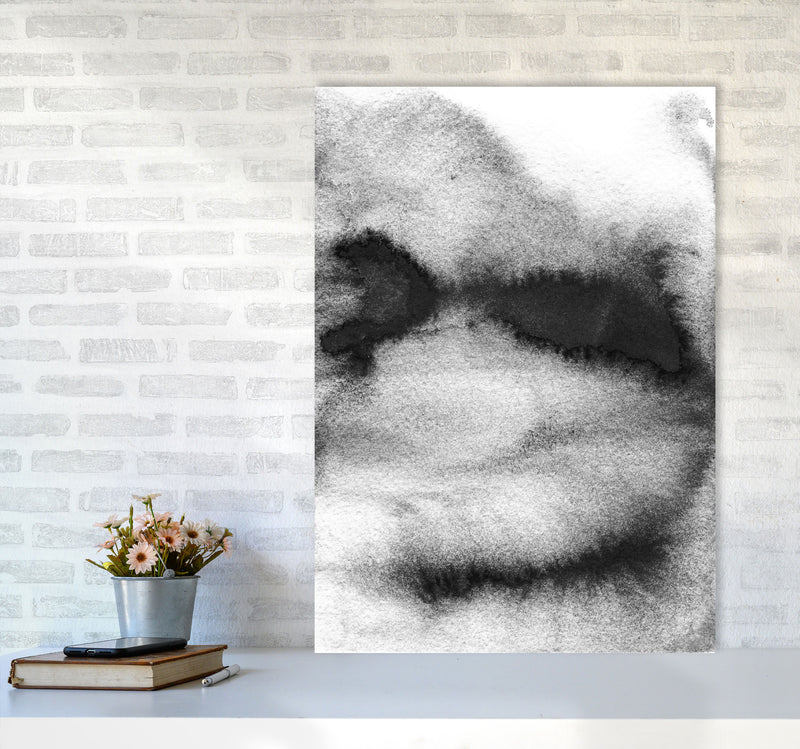 Majestic Monochrome Watercolour 08 Art Print by Pixy Paper A1 Black Frame