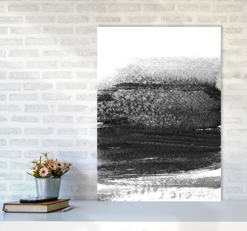 Majestic Monochrome Watercolour 01 Art Print by Pixy Paper A1 Black Frame