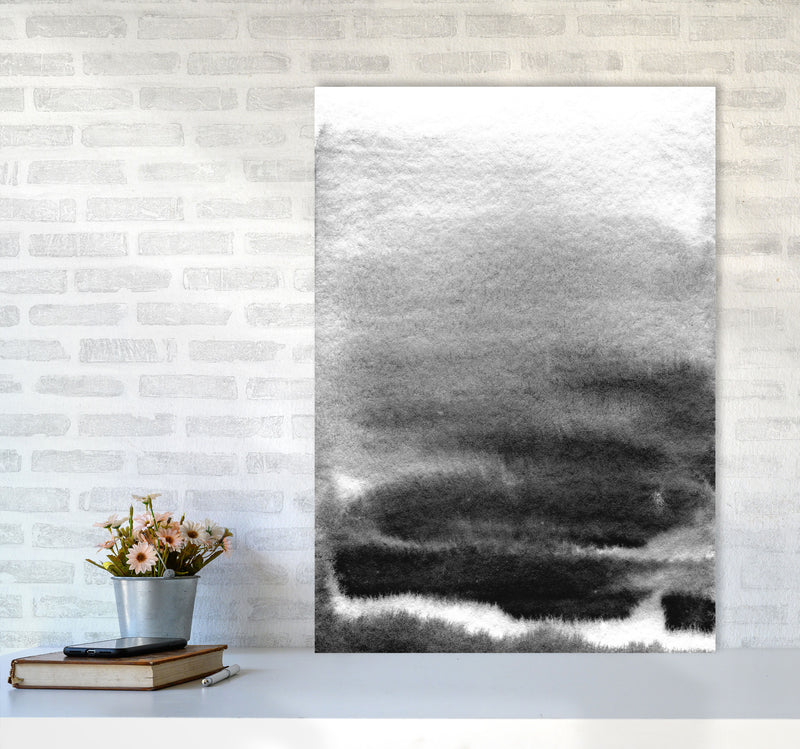 Majestic Monochrome Watercolour 02 Art Print by Pixy Paper A1 Black Frame