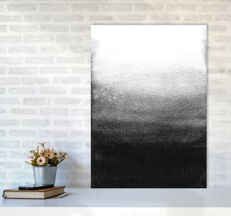 Majestic Monochrome Watercolour 07 Art Print by Pixy Paper A1 Black Frame
