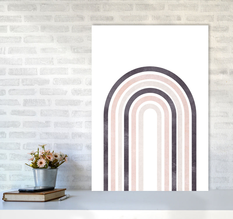 Rainbow pink cotton Art Print by Pixy Paper A1 Black Frame