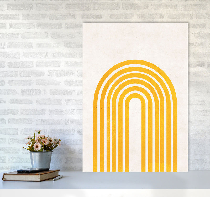 Rainbow mustard Art Print by Pixy Paper A1 Black Frame