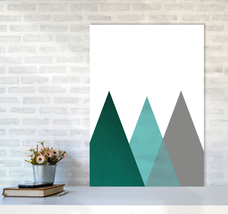 Mountains emerald Art Print by Pixy Paper A1 Black Frame