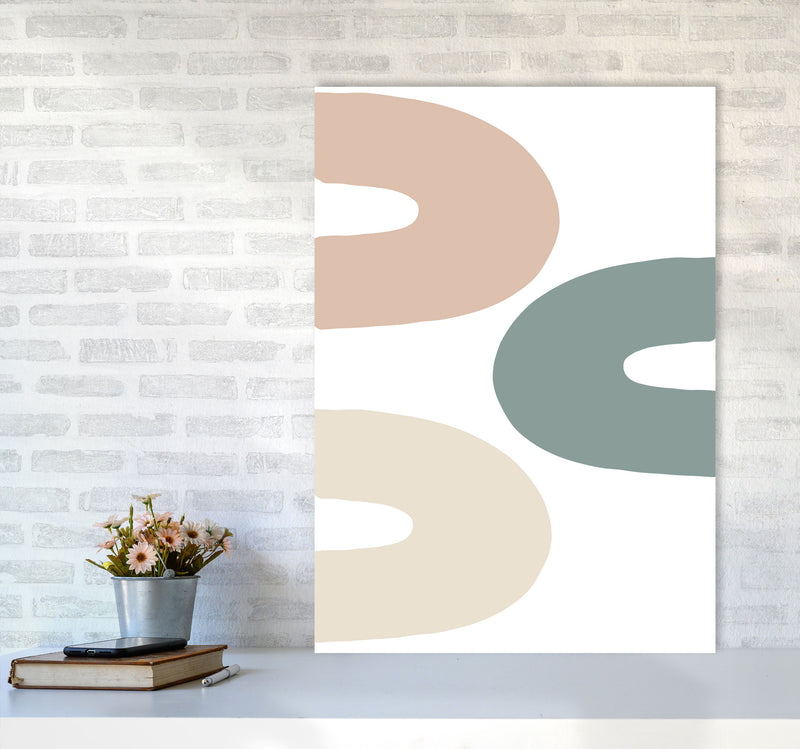 Inspired Three Rainbows Art Print by Pixy Paper A1 Black Frame
