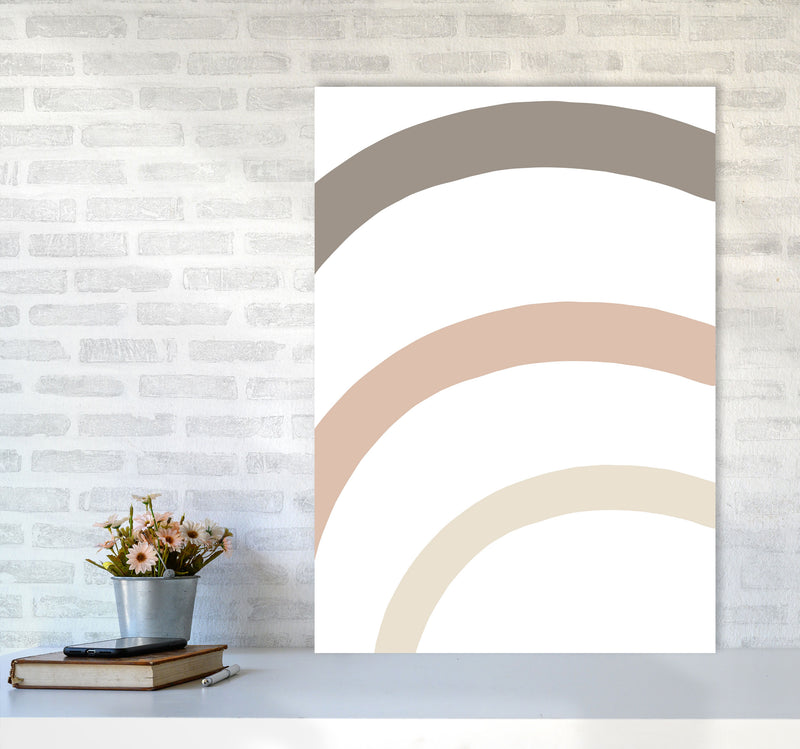 Inspired Rainbow Stripes Art Print by Pixy Paper A1 Black Frame