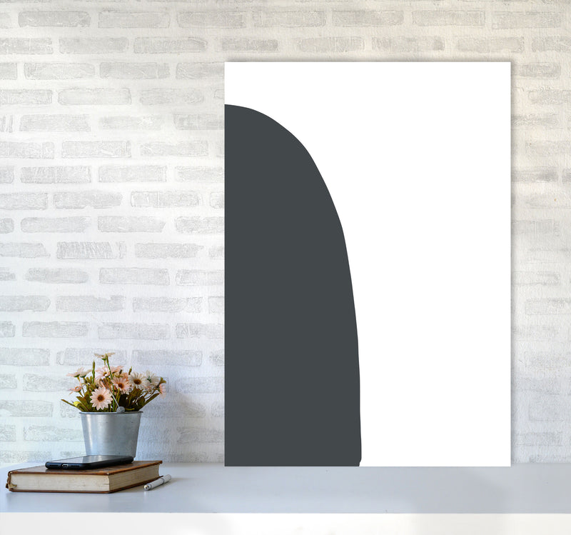 Inspired Off Black Half Stone Left Art Print by Pixy Paper A1 Black Frame