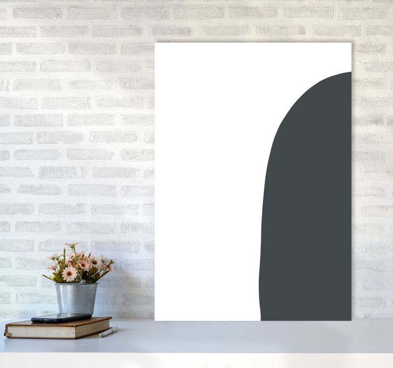 Inspired Off Black Half Stone Right Art Print by Pixy Paper A1 Black Frame