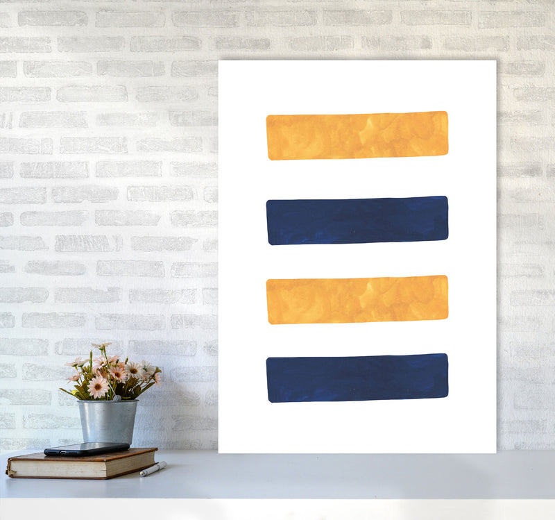 Horizon Abstract Lines  Art Print by Pixy Paper A1 Black Frame