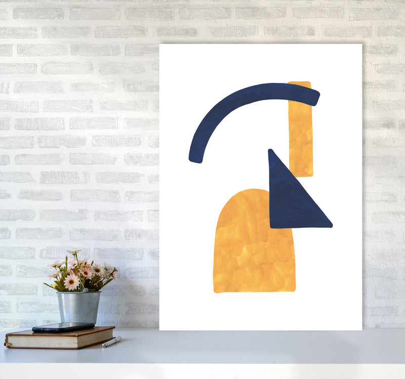 Horizon Abstract Shapes  Art Print by Pixy Paper A1 Black Frame
