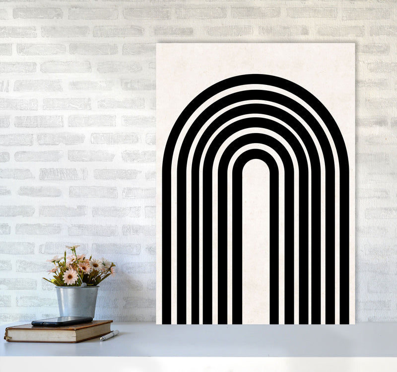 Black rainbow Art Print by Pixy Paper A1 Black Frame