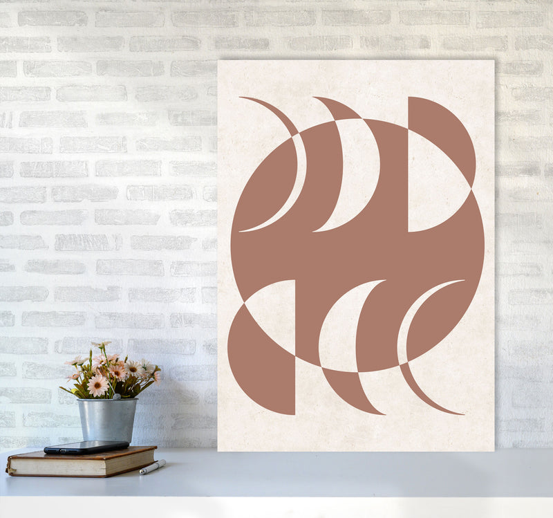 Autumn Moon Phases abstract Art Print by Pixy Paper A1 Black Frame