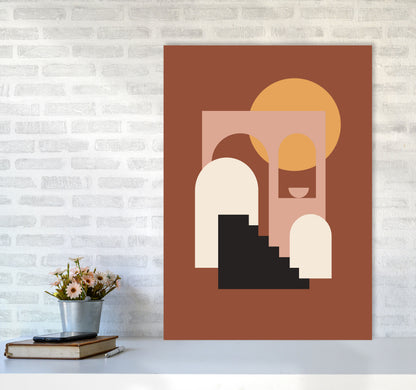 Autumn Sienna abstract Art Print by Pixy Paper A1 Black Frame