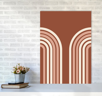 Autumn Double Rainbow abstract Art Print by Pixy Paper A1 Black Frame