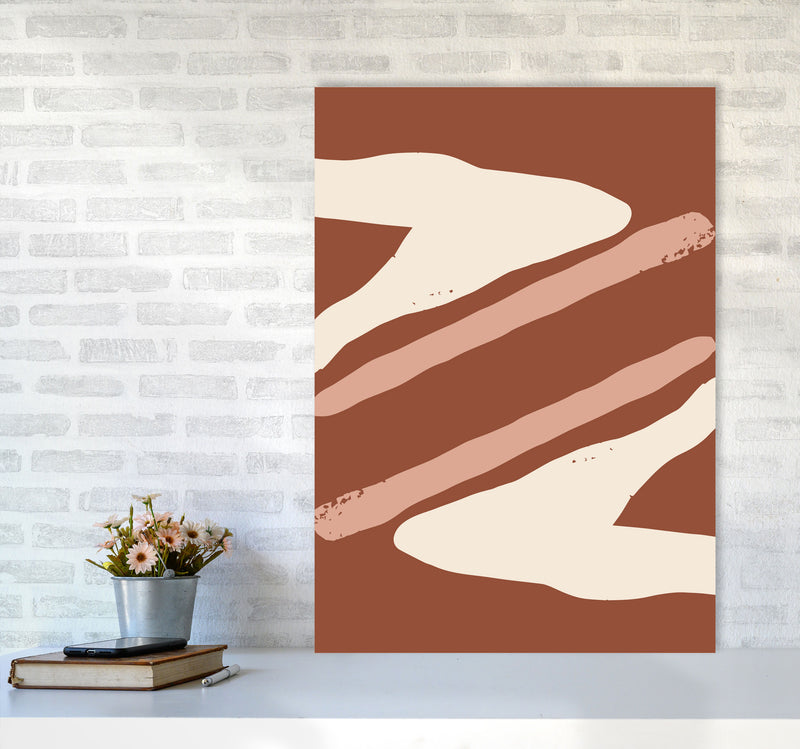 Autumn Hazel abstract Art Print by Pixy Paper A1 Black Frame