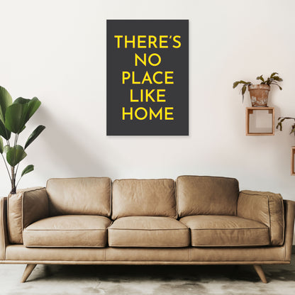 There's No Place Like Home Neon Art Print by Pixy Paper A1 Black Frame
