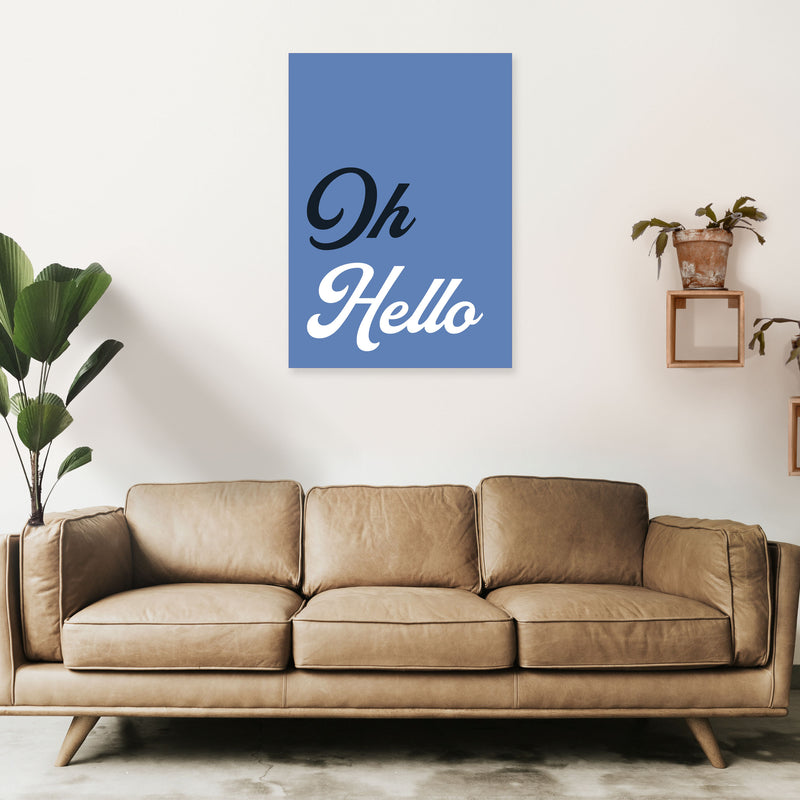 Oh Hello Art Print by Pixy Paper A1 Black Frame
