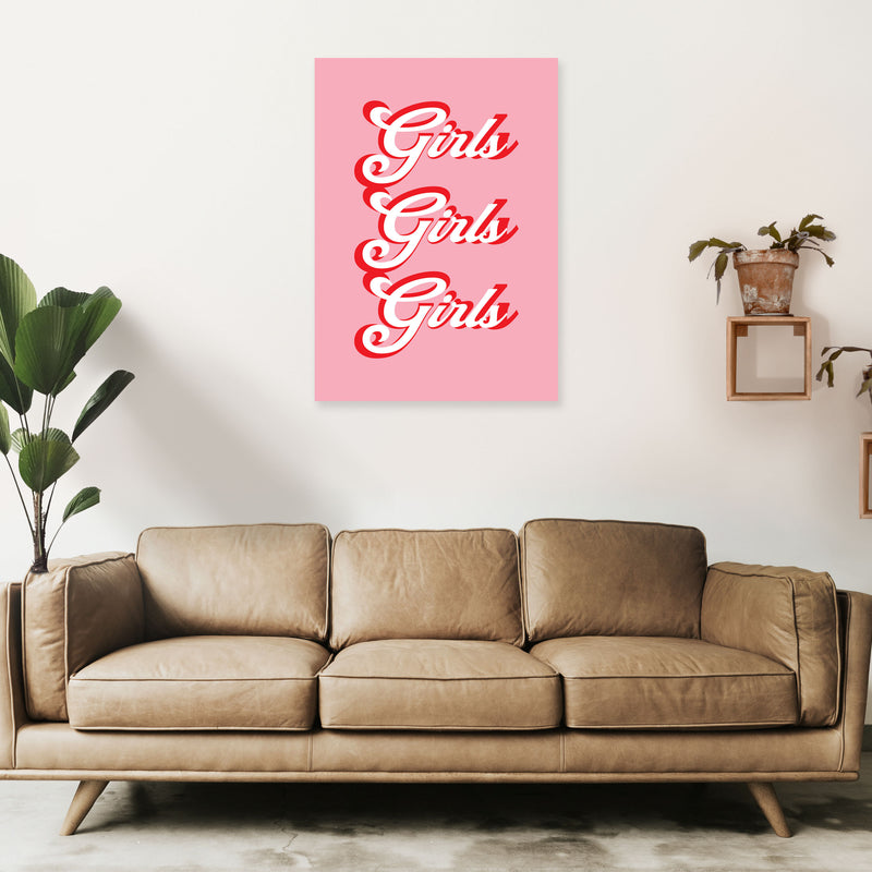 Girls Girls Girls Art Print by Pixy Paper A1 Black Frame